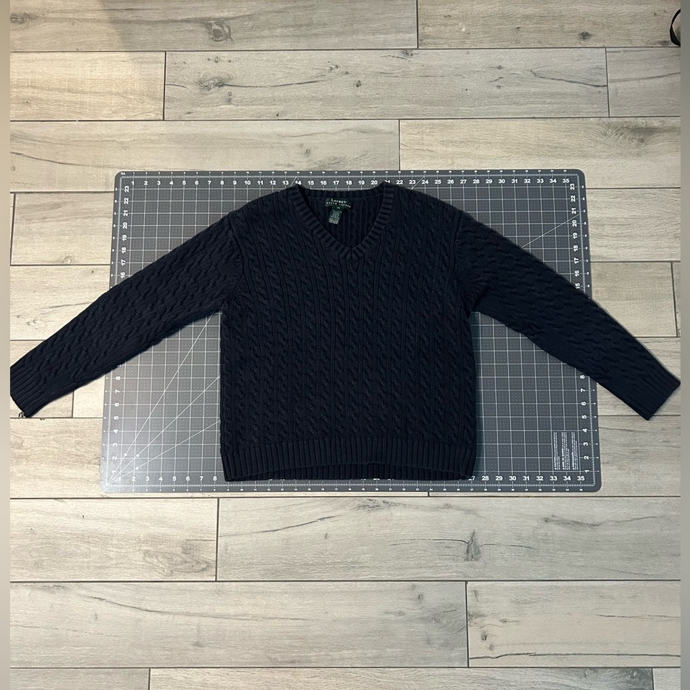 Ralph Lauren Navy Cable Knit Sweater